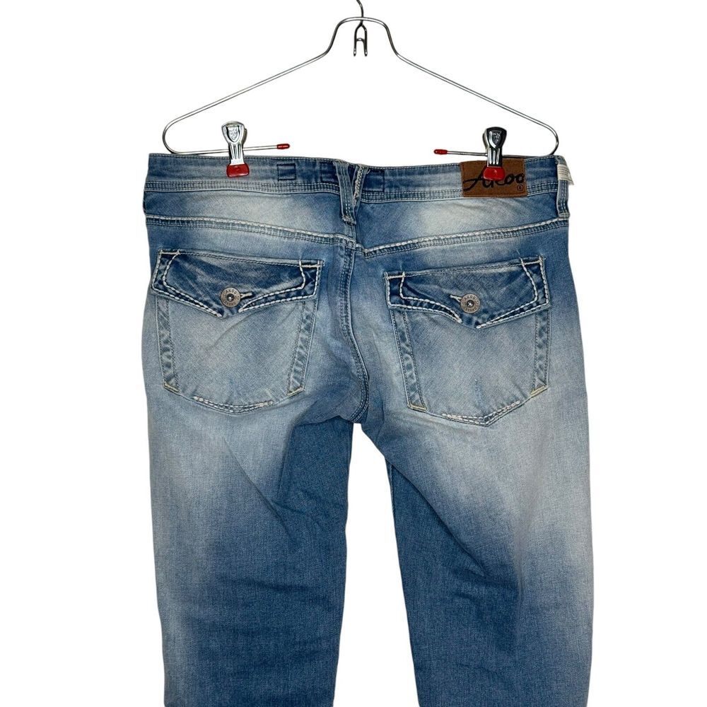 The Akoo Women's Jeans Comfort Stretch Low Rise Medium Wash Pants Sz. 28 - Picture 9 of 10